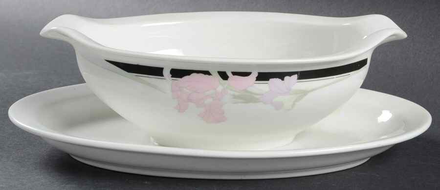 CCC10 Gravy Boat with Attached Underplate by Cac Ceramic-1
