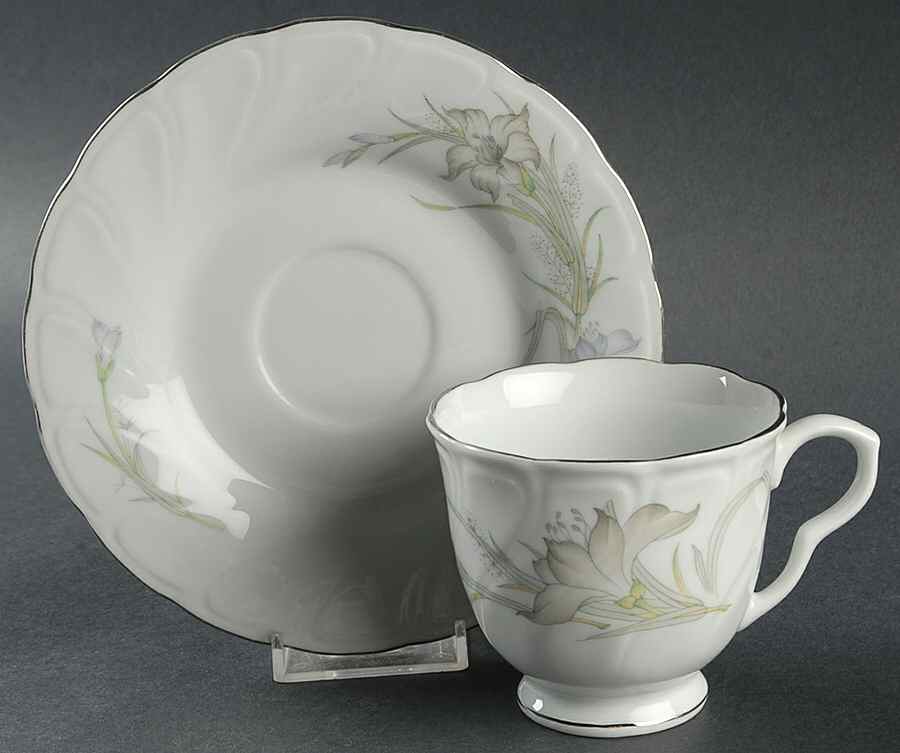 CCC8 Footed Cup & Saucer Set by Cac Ceramic-1