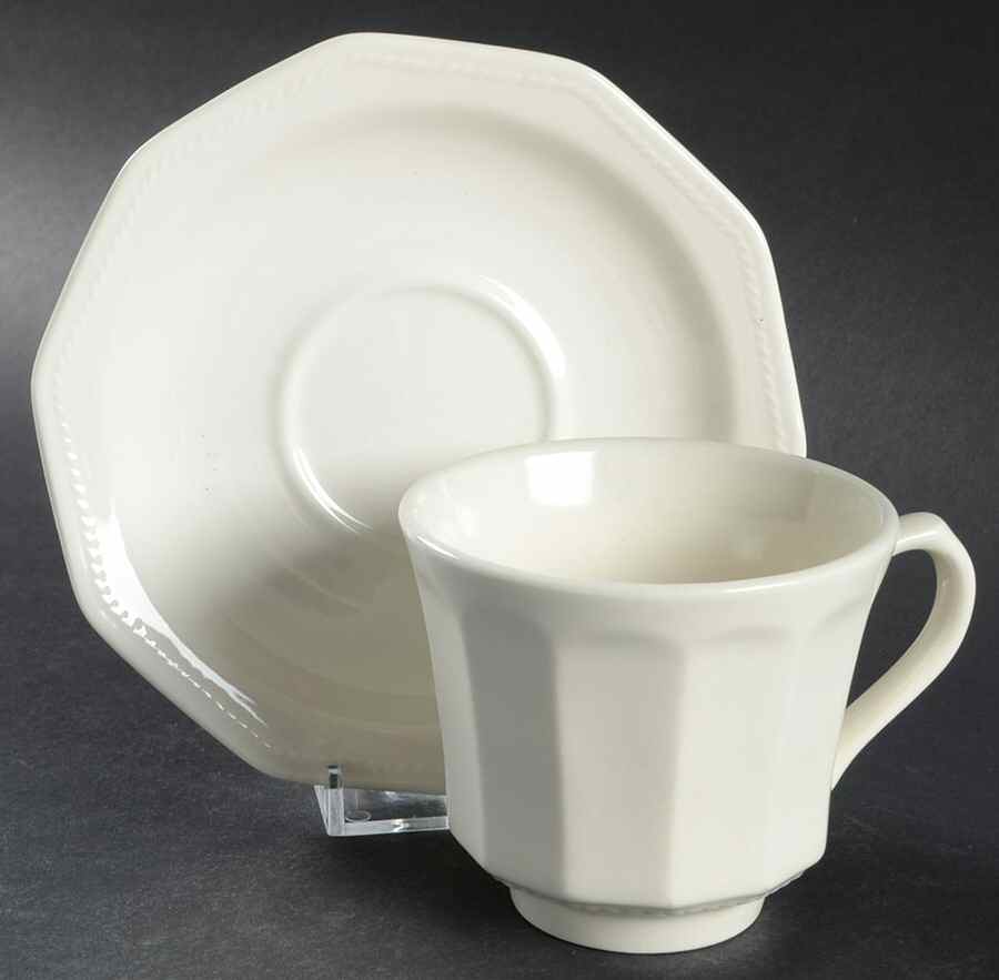 Arctic Flat Cup & Saucer Set by Churchill-1