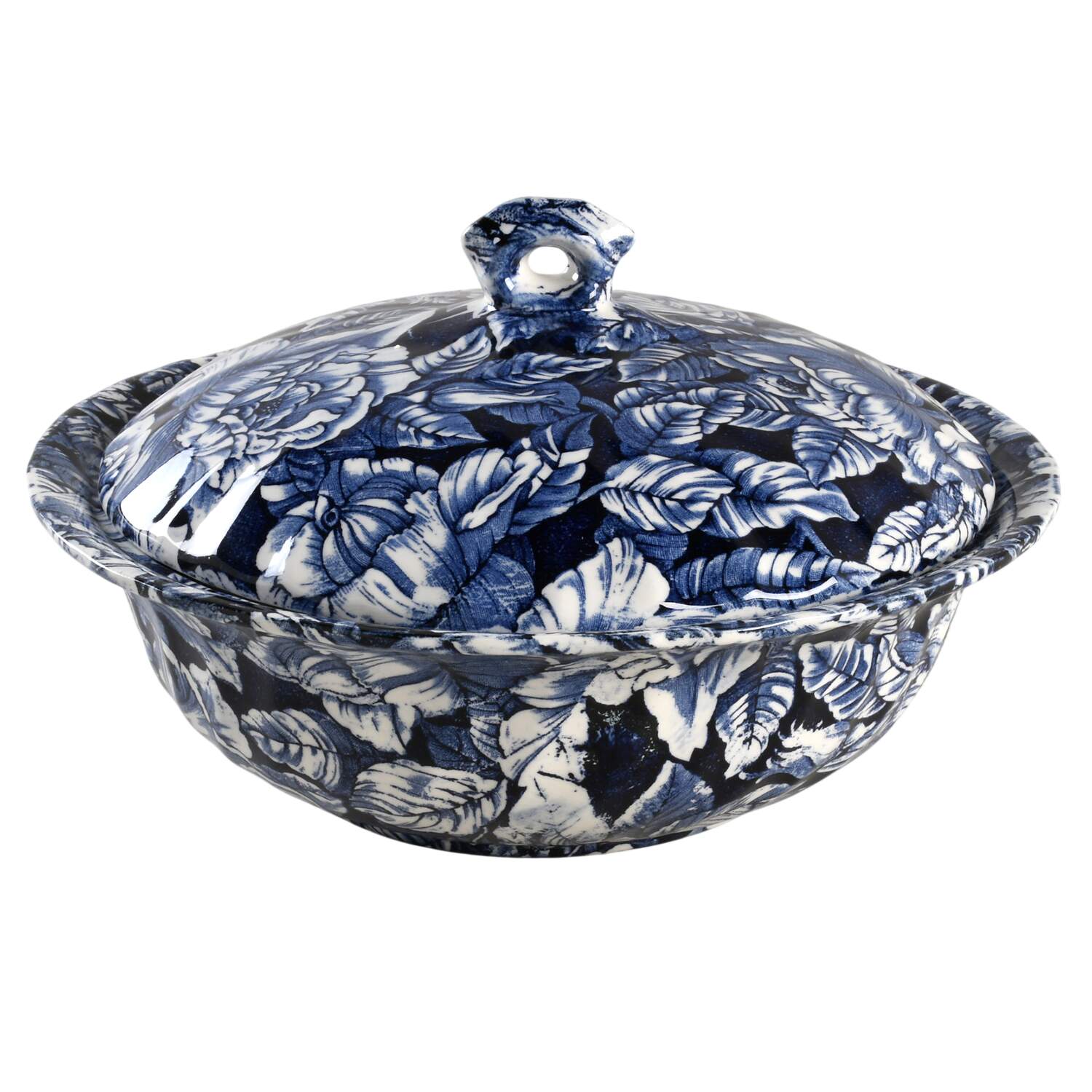 Bermuda Blue Round Covered Vegetable by Churchill-1