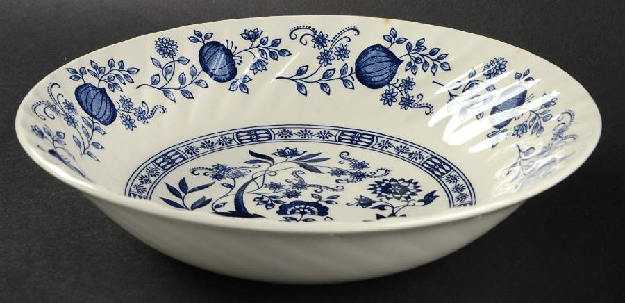 Blue Onion (Scalloped) 9" Round Vegetable Bowl by Churchill-1