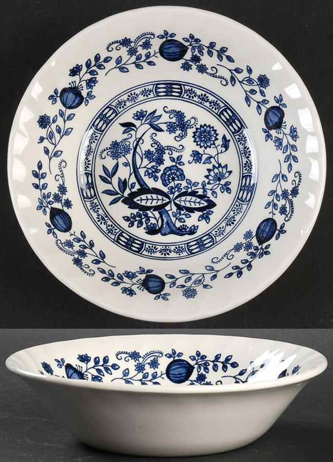Blue Onion (Scalloped) Coupe Cereal Bowl by Churchill-1