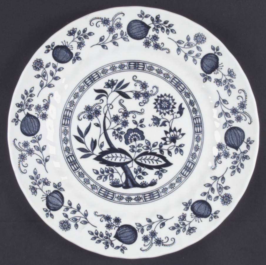 Blue Onion (Scalloped) Dinner Plate by Churchill-1