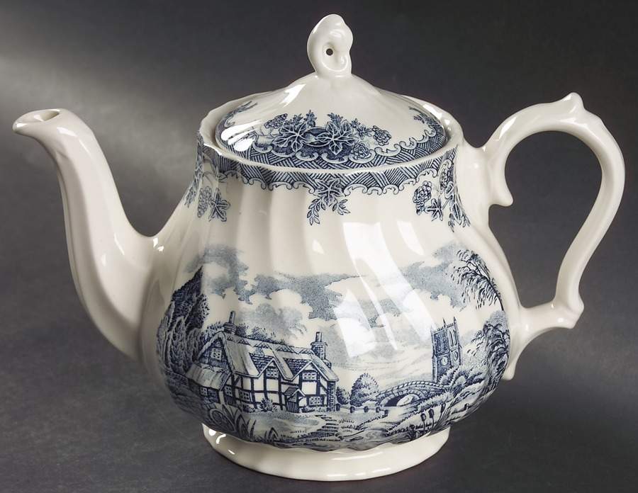 The Brook Blue (Made in England) Teapot & Lid by Churchill-1