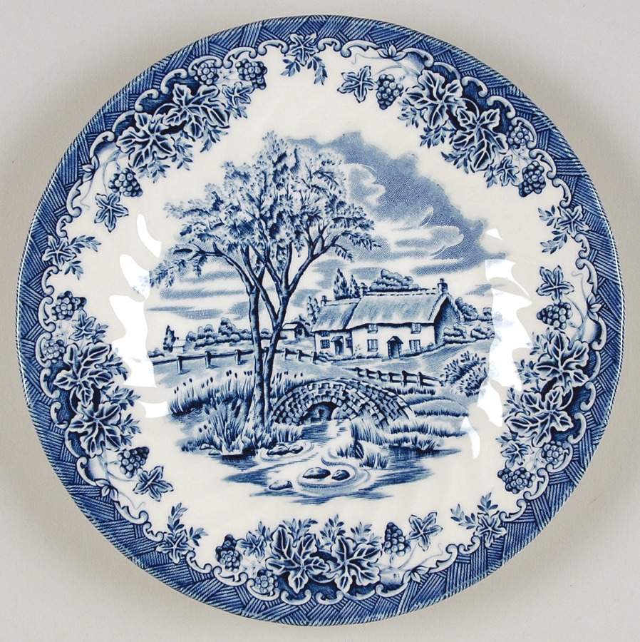 The Brook Blue (Made in England) Salad Plate by Churchill-1