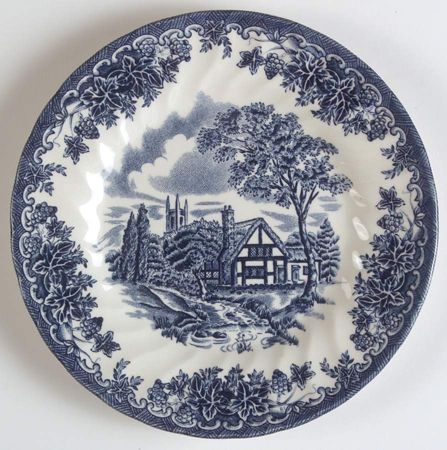 The Brook Blue (Made in England) Bread & Butter Plate by Churchill-1
