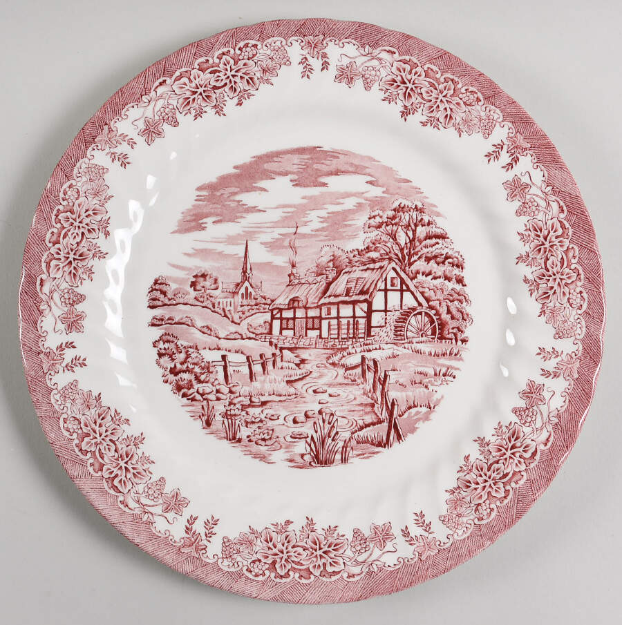 The Brook Pink (Made in England) 12" Chop Plate (Round Platter) by Churchill-1