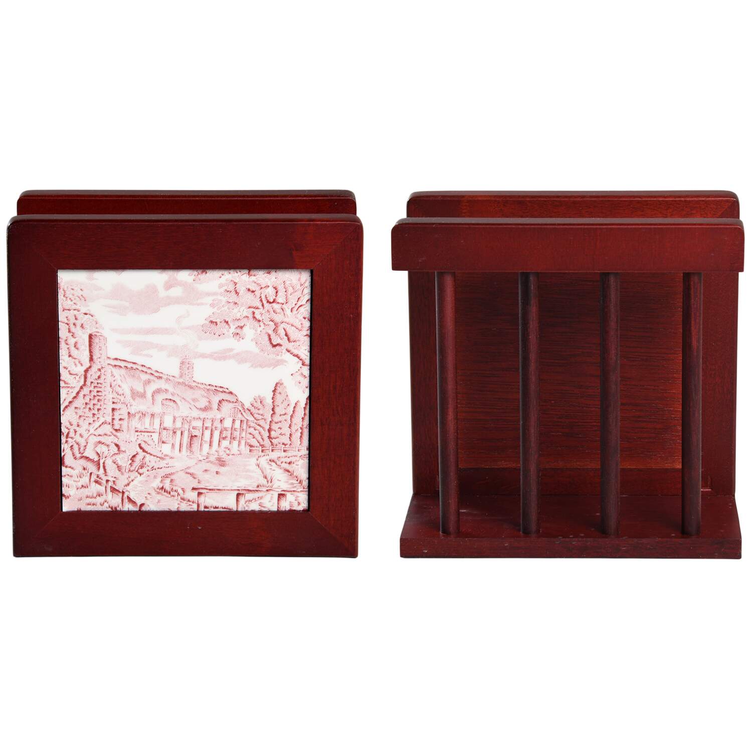 The Brook Pink (Made in England) 6 1/8" Rosewood Napkin Holder  HC by Churchill-1