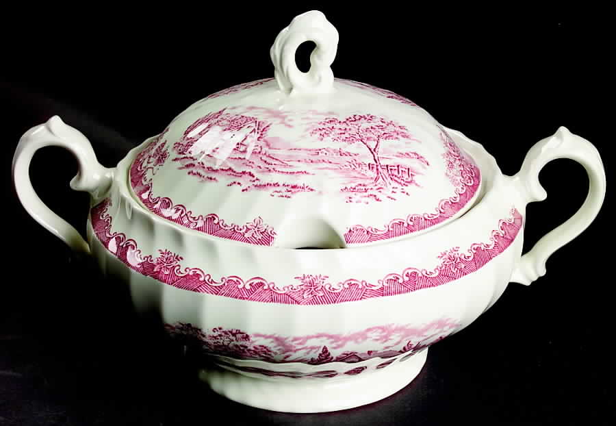 The Brook Pink (Made in England) Tureen &  Lid by Churchill-1