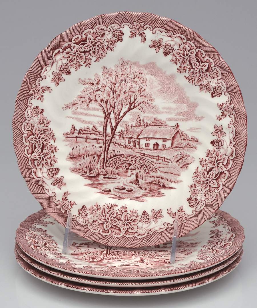 The Brook Pink (Made in England) Salad Plate - Set of 4 by Churchill-1