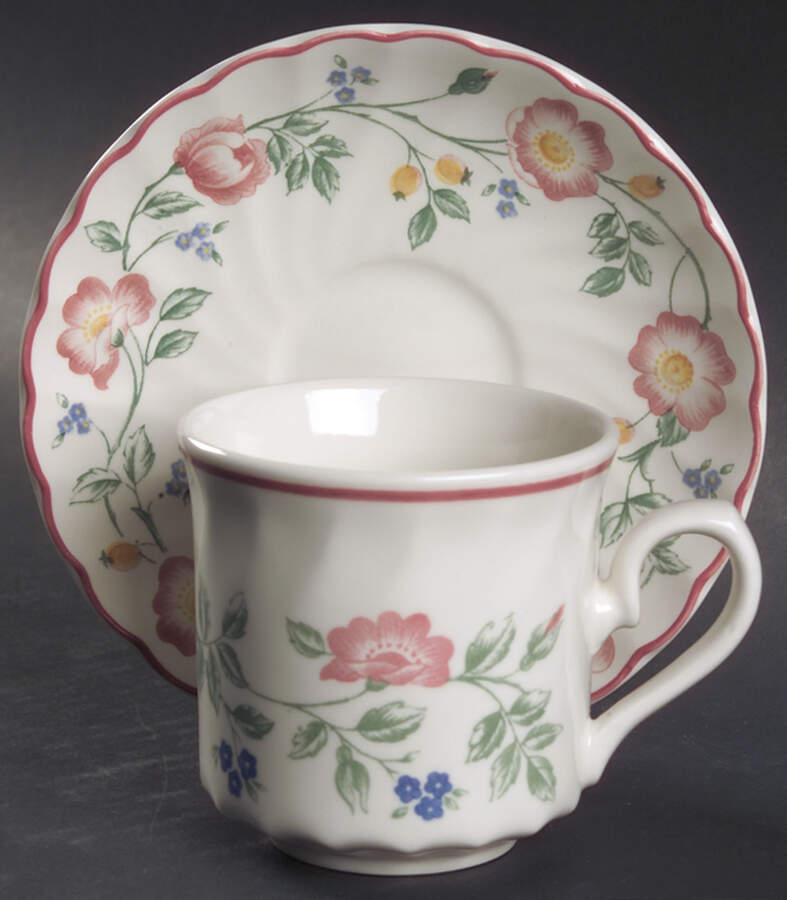 Briar Rose Flat Cup & Saucer Set by Churchill-1
