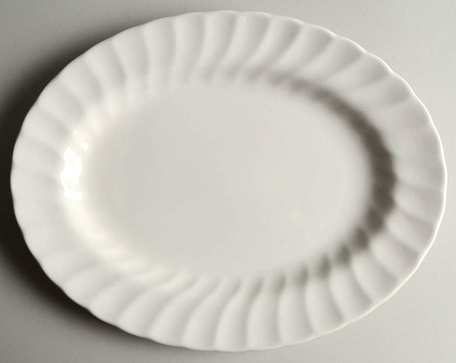 Chelsea White (England) 12" Oval Serving Platter by Churchill-1
