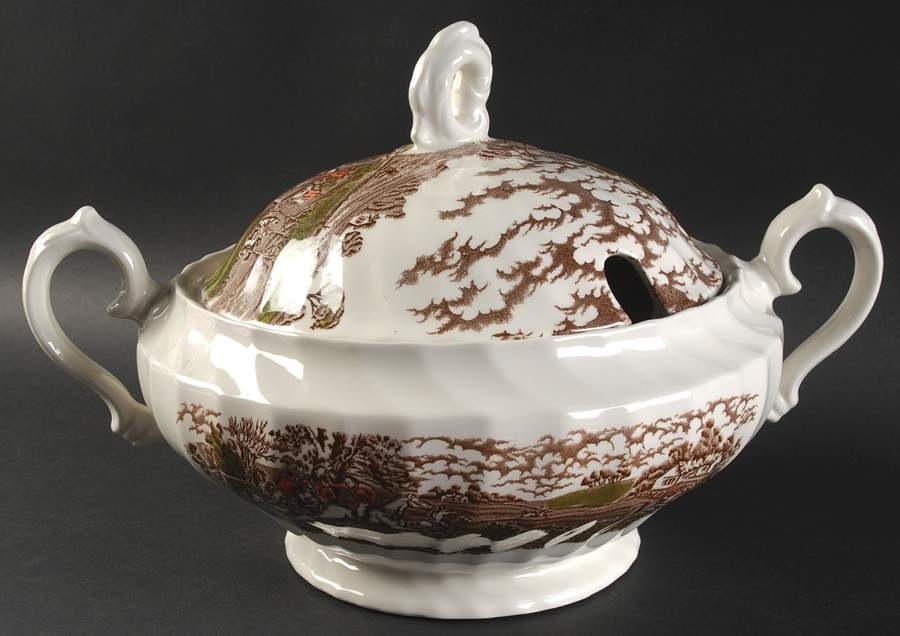 Country Life Brown Multicolor Tureen &  Lid by Churchill-1
