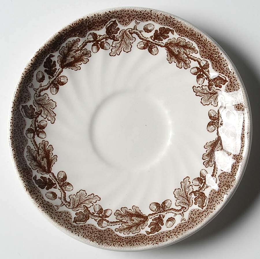 Country Life Brown Multicolor Saucer by Churchill-1