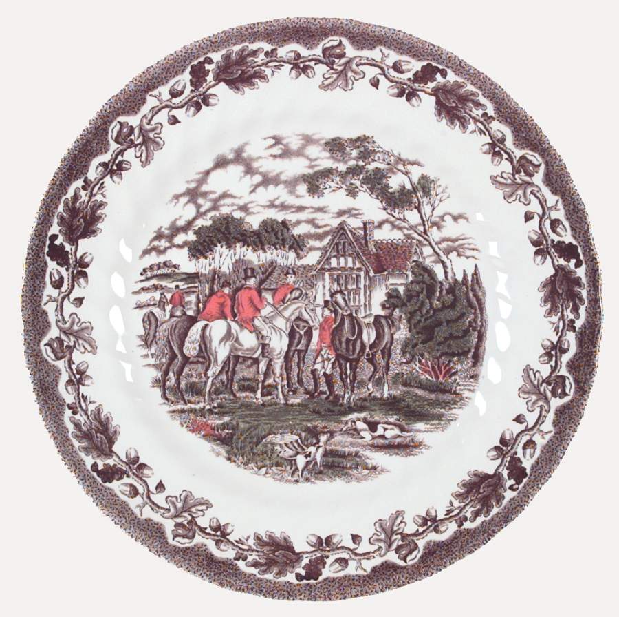Country Life Brown Multicolor Dinner Plate by Churchill-1