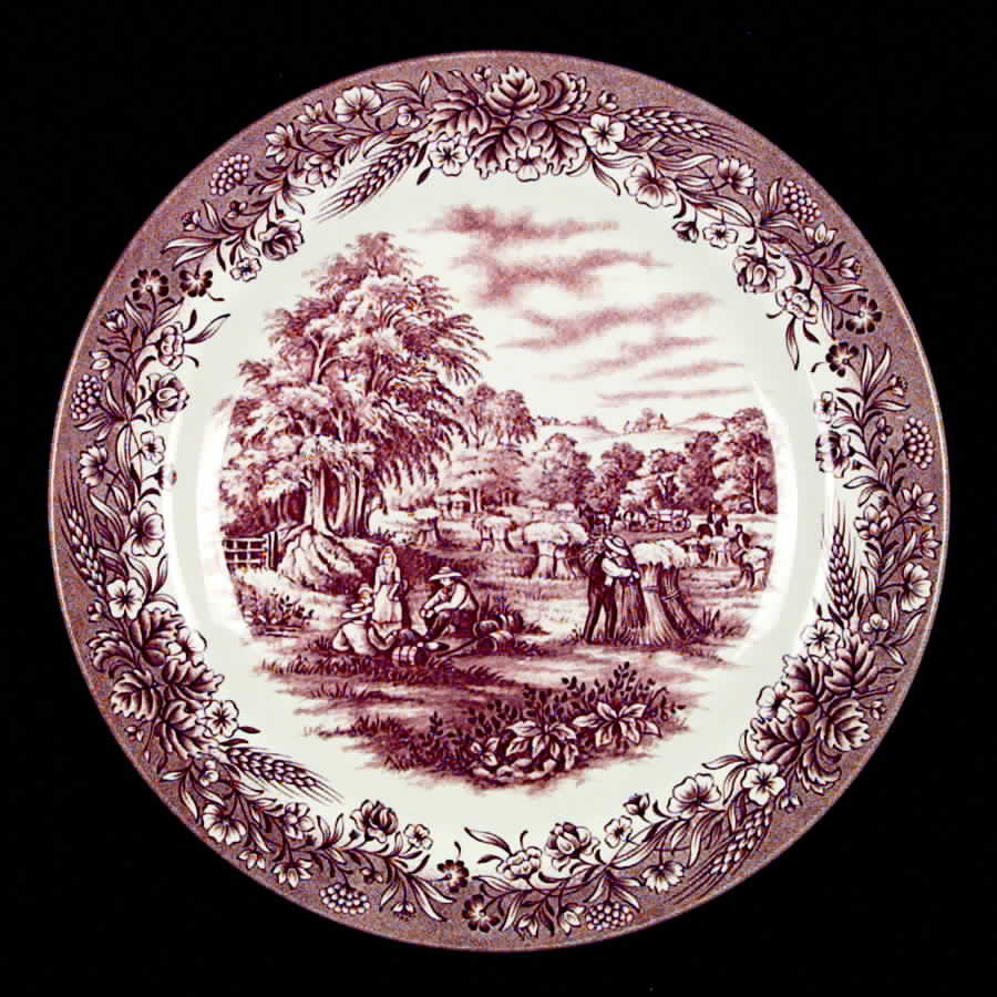 Currier and Ives Brown Dinner Plate by Churchill-1