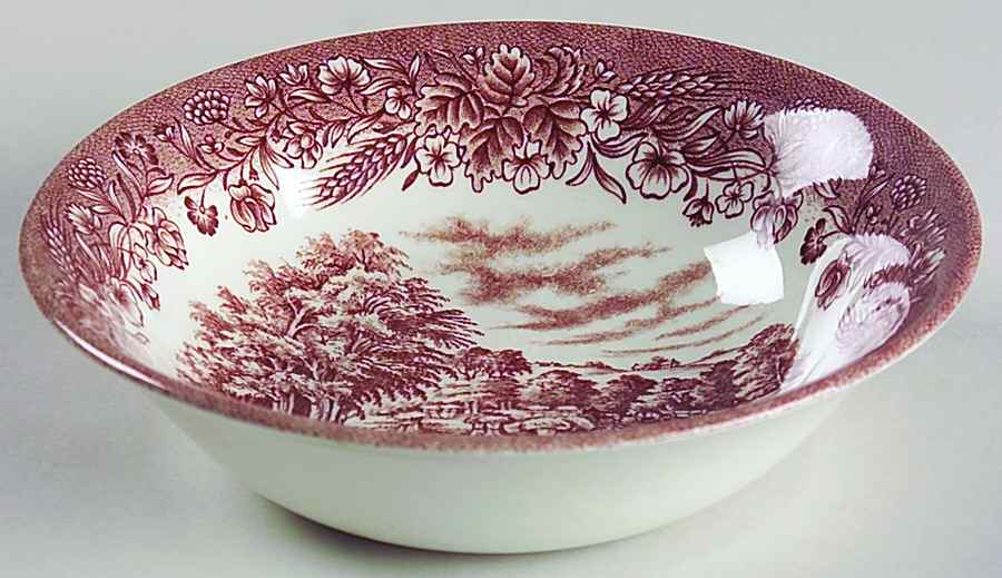 Currier and Ives Brown Coupe Cereal Bowl by Churchill-1