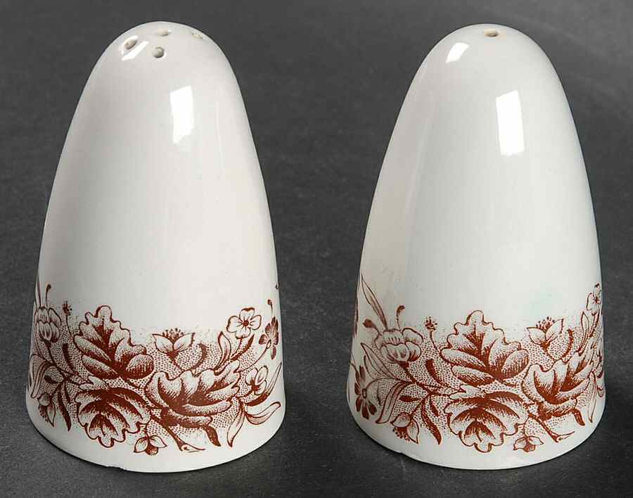Currier and Ives Brown Salt & Pepper Set by Churchill-1