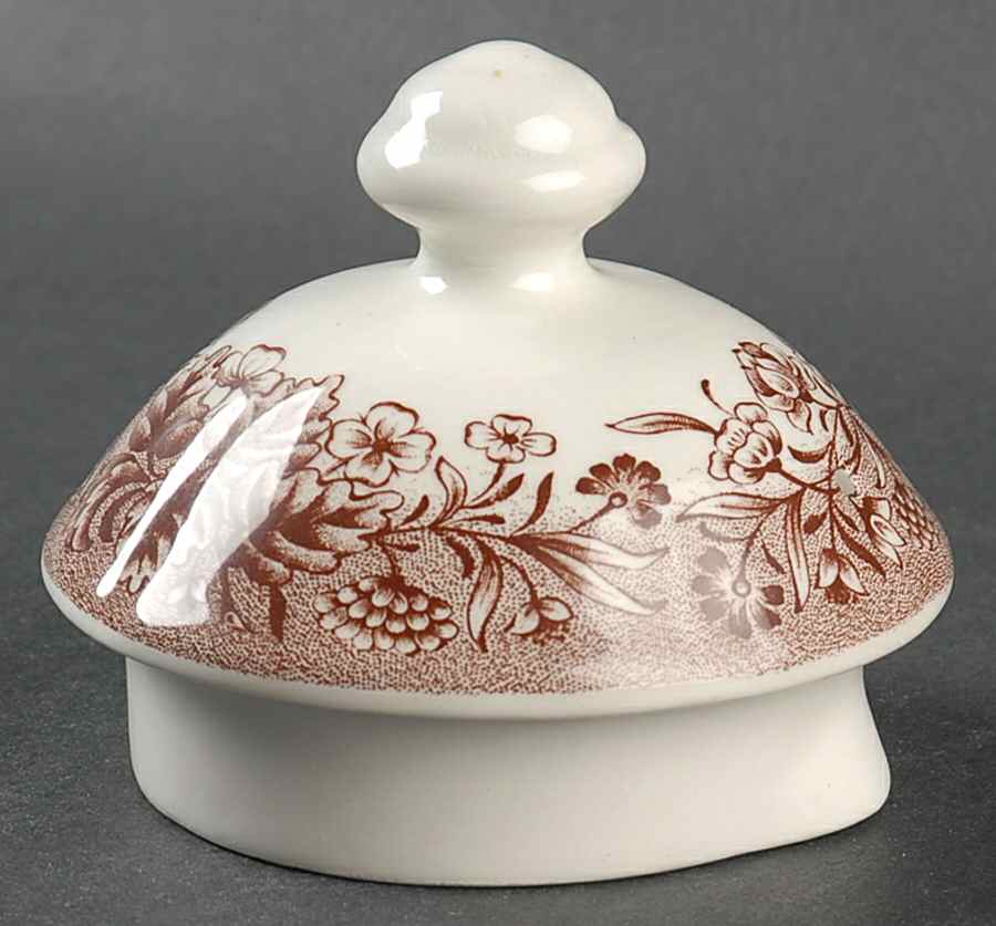Currier and Ives Brown Lid for Coffee Pot by Churchill-1