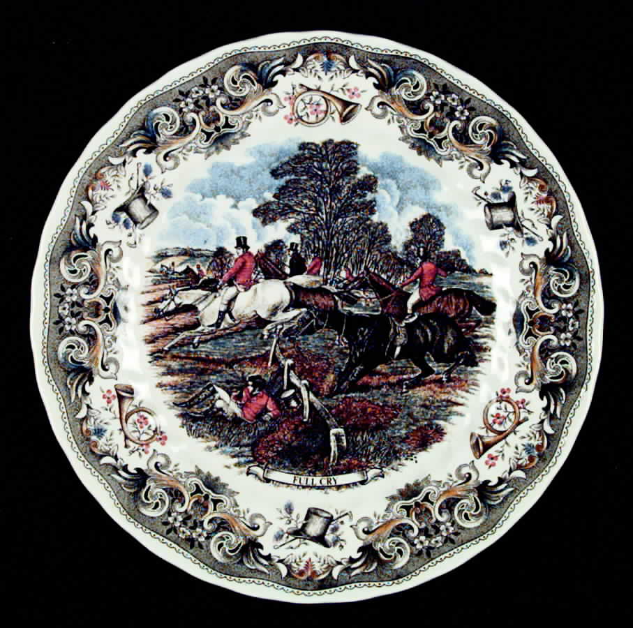 Herrings Hunt Brown Multicolor Dinner Plate by Churchill-1