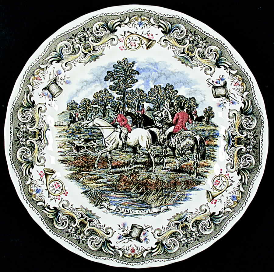 Herrings Hunt Brown Multicolor Dinner Plate by Churchill-1