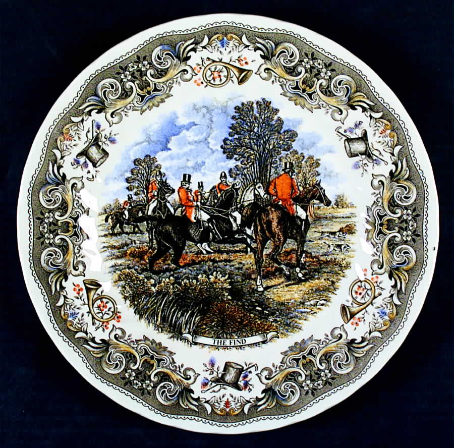 Herrings Hunt Brown Multicolor Dinner Plate by Churchill-1