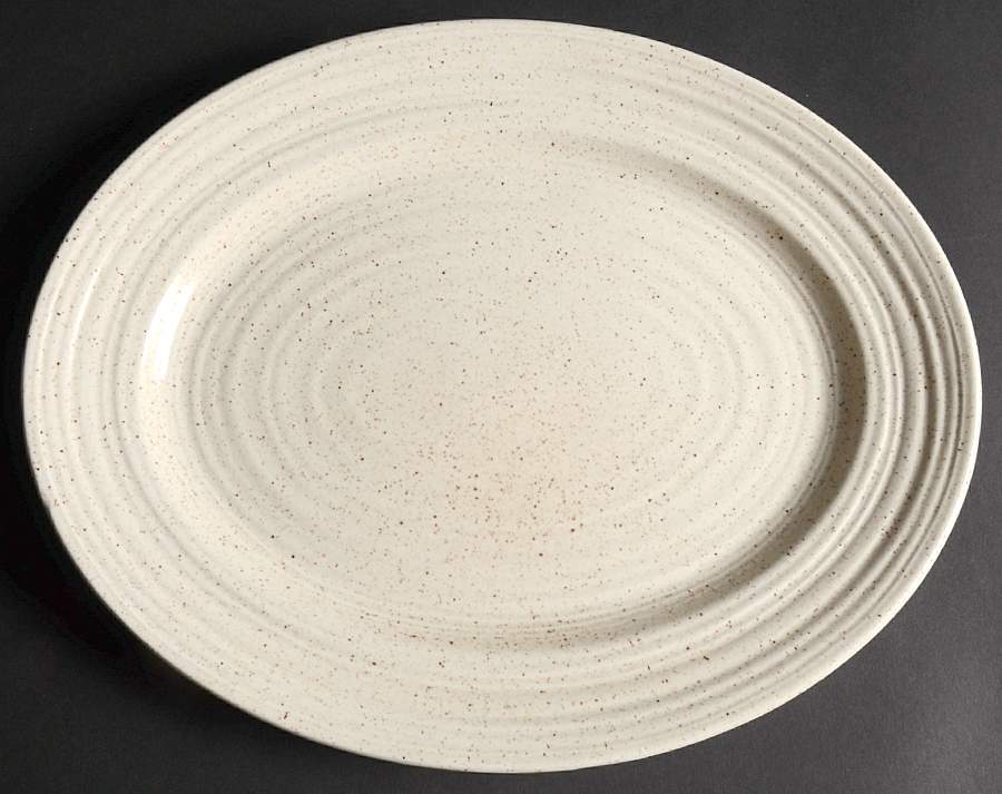 Homespun 12" Oval Serving Platter by Churchill-1