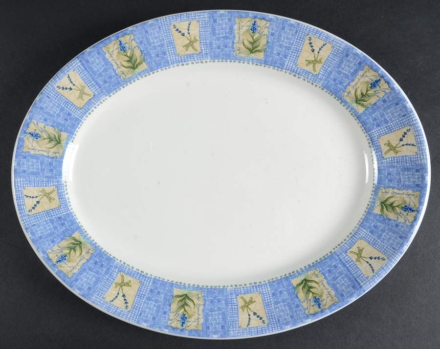 Hydrangea 12" Oval Serving Platter by Churchill-1