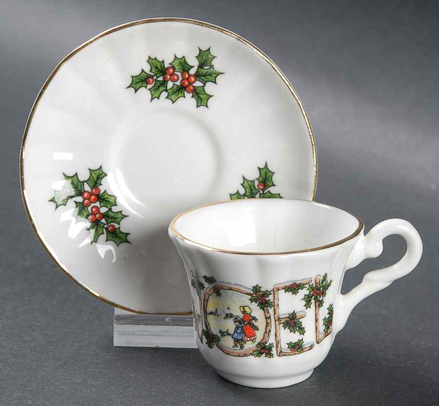 Noel Miniature Cup and Saucer Set by Churchill-1