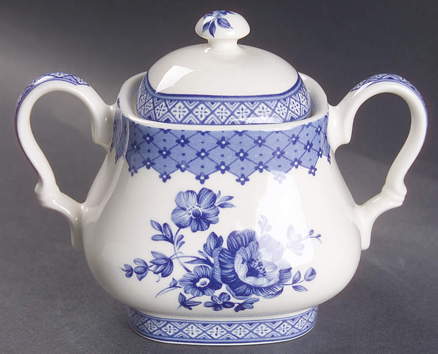 Out of The Blue Sugar Bowl & Lid by Churchill-1