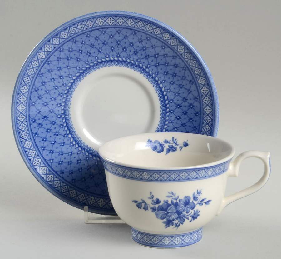 Out of The Blue Footed Cup & Saucer Set by Churchill-1