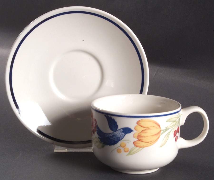 Paloma Flat Cup & Saucer Set by Churchill-1