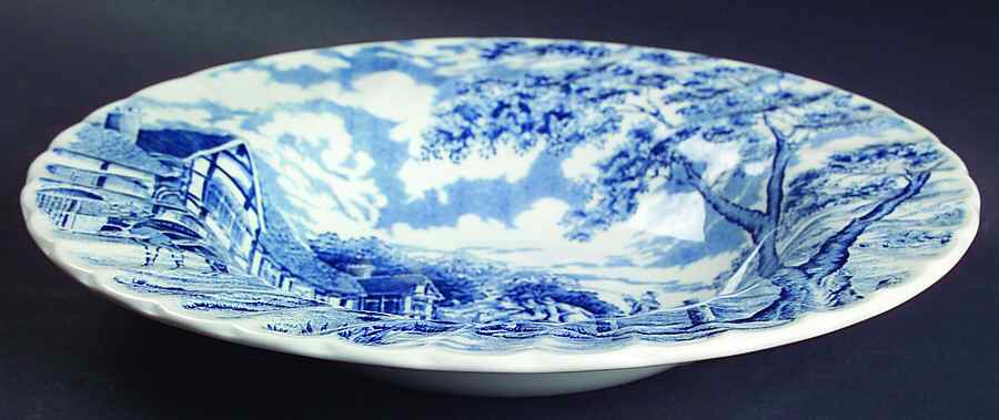 Royal Mail Blue (Made in England) Rim Soup Bowl by Churchill-1