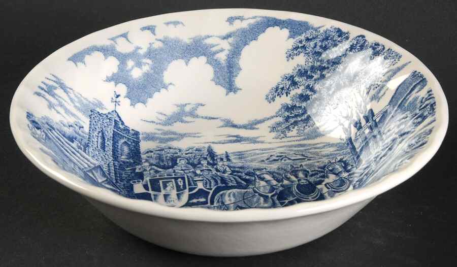 Royal Mail Blue (Made in England) Coupe Cereal Bowl by Churchill-1