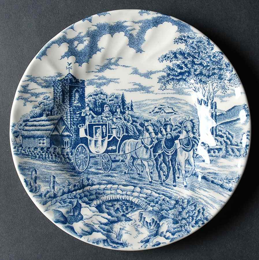 Royal Mail Blue (Made in England) Bread & Butter Plate by Churchill-1