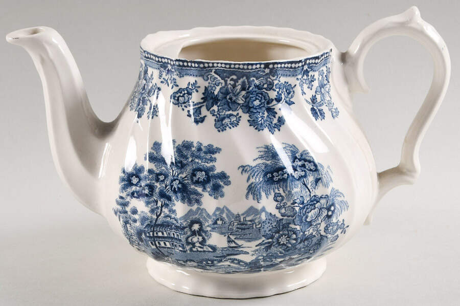 Tonquin Blue Teapot No Lid by Churchill-1