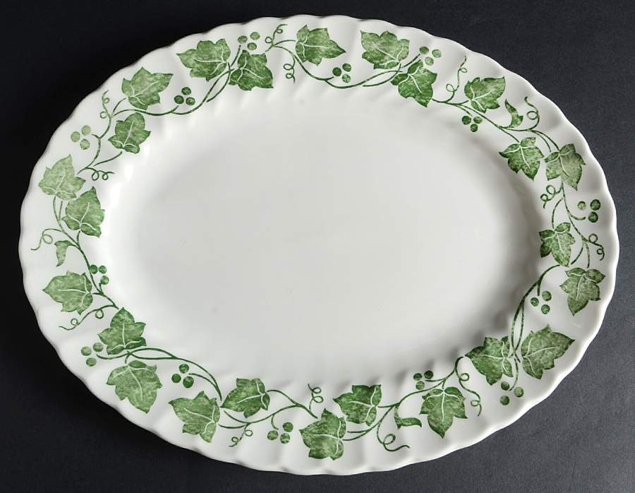 Verdigris 14" Oval Serving Platter by Churchill-1