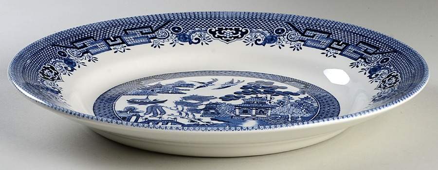 Willow Blue (Georgian Shape) 11" Pasta Serving Bowl by Churchill-1