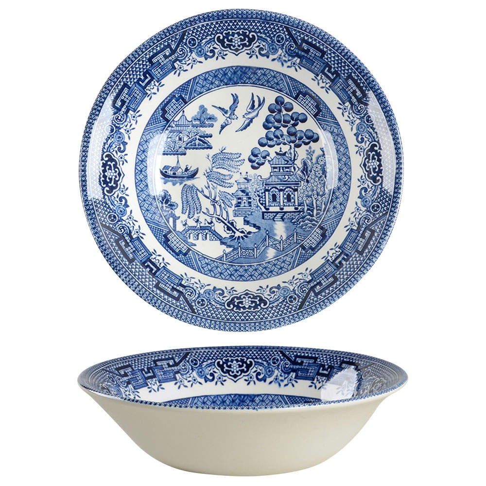 Willow Blue (Georgian Shape) Coupe Cereal Bowl - Set of 4 by Churchill-1
