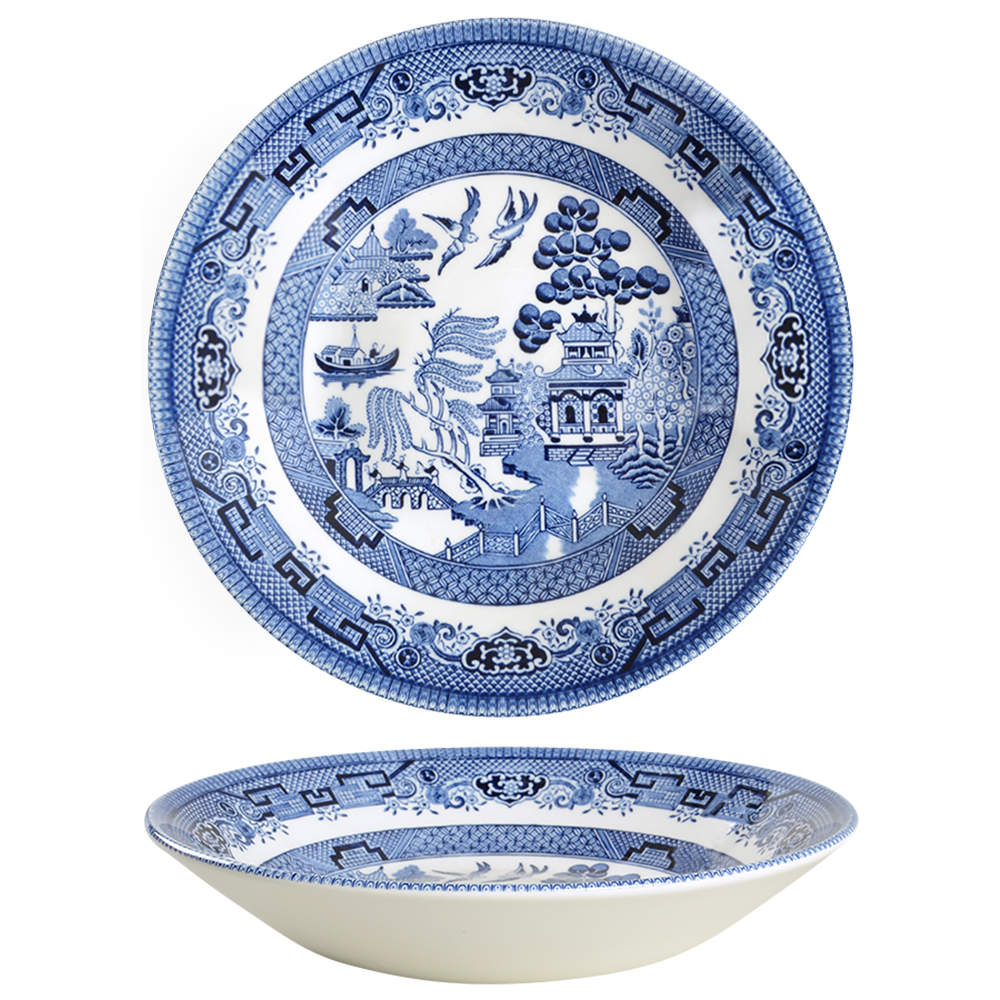 Willow Blue (Georgian Shape) Coupe Soup Bowl by Churchill-1