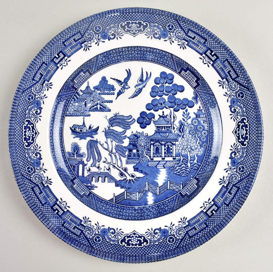 Willow Blue (Georgian Shape) Luncheon Plate by Churchill-1