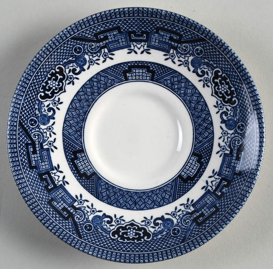 Willow Blue (Georgian Shape) Saucer by Churchill-1