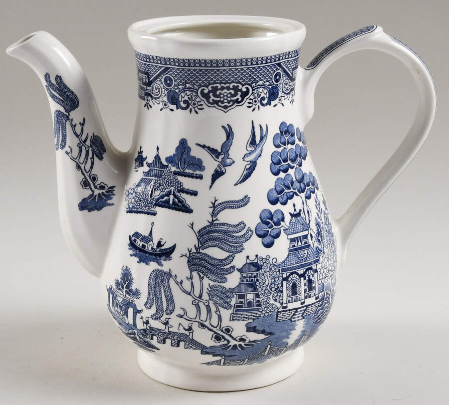 Willow Blue (Georgian Shape) Coffee Pot No Lid by Churchill-1