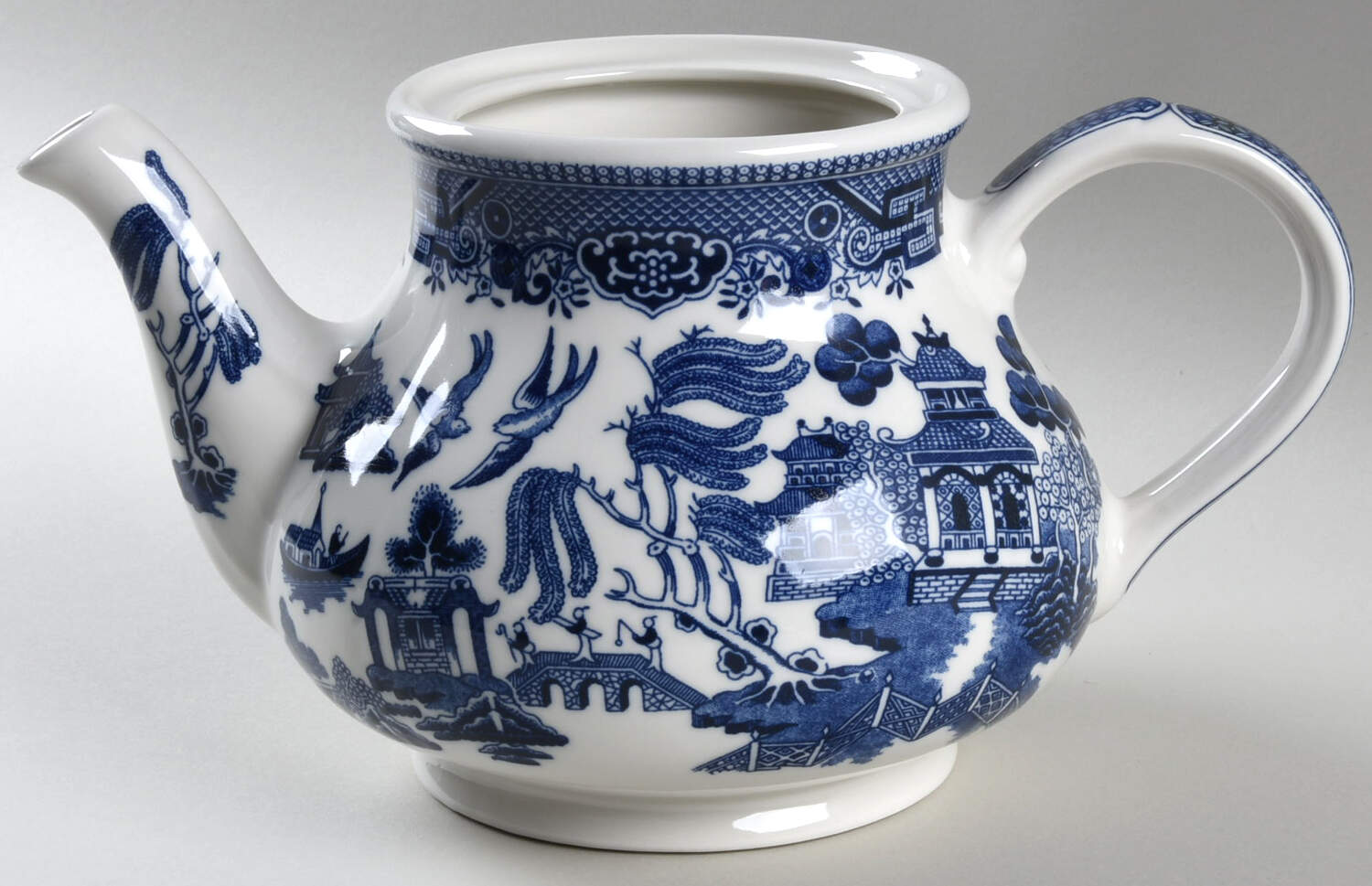 Willow Blue (Georgian Shape) Teapot No Lid by Churchill-1