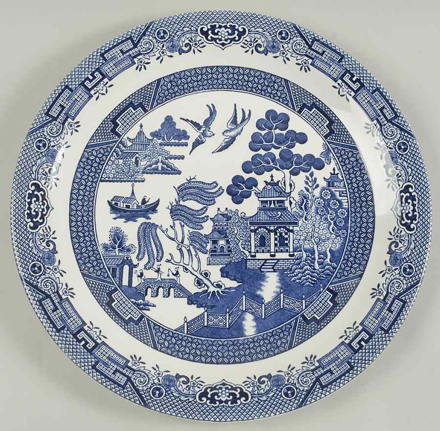 Willow Blue (Georgian Shape) 12" Chop Plate (Round Platter) by Churchill-1