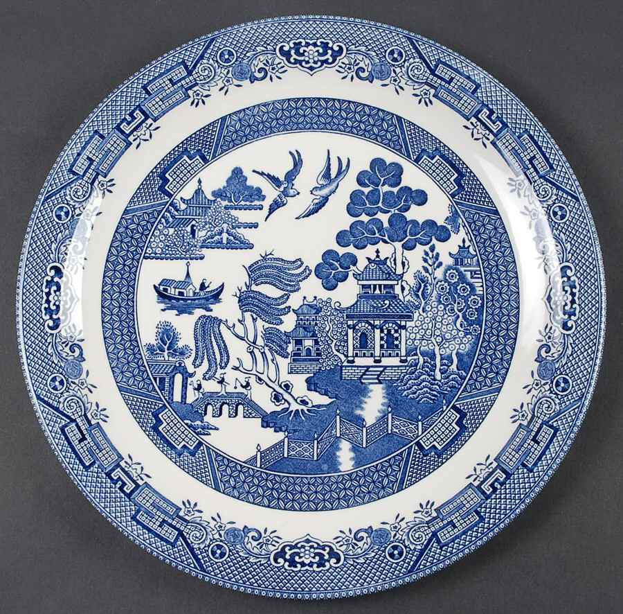 Willow Blue (Georgian Shape) 12" Chop Plate (Round Platter) by Churchill-1