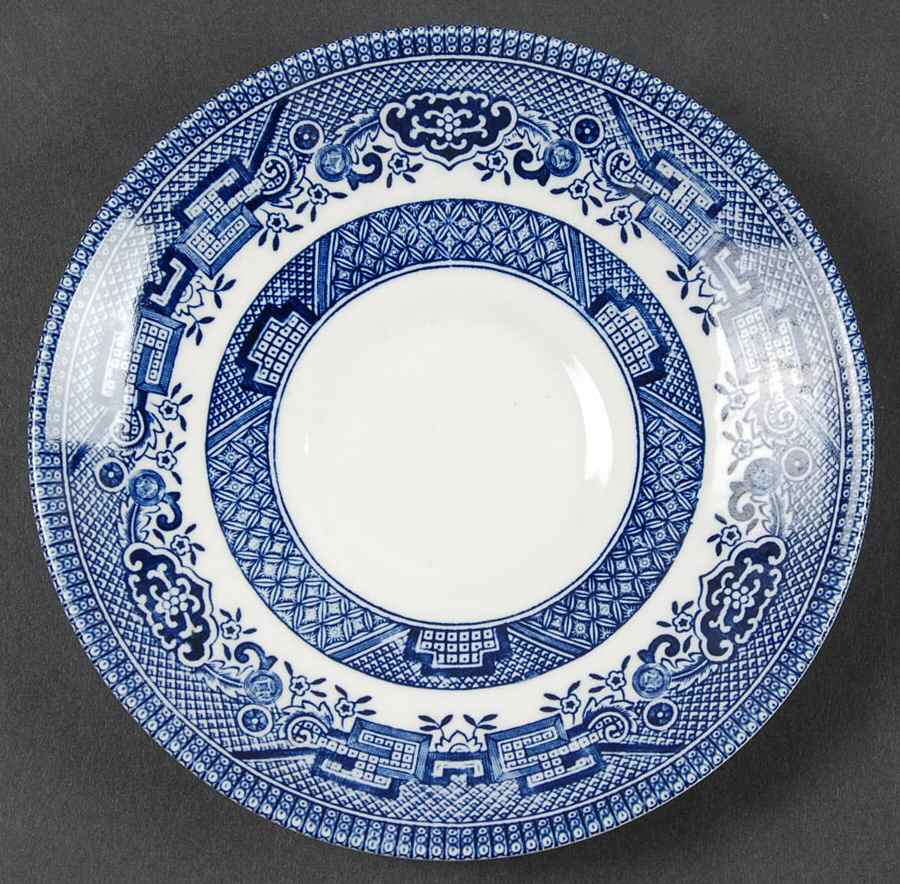 Willow Blue (Georgian Shape) Saucer for Large Flat Cup by Churchill-1