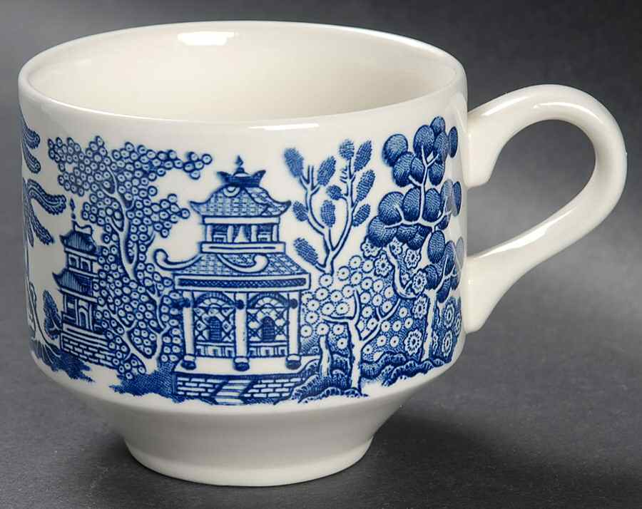 Willow Blue (Georgian Shape) Large Flat Cup by Churchill-1