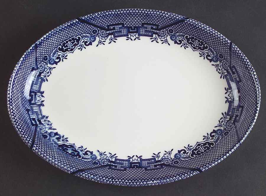 Willow Blue (Georgian Shape) Relish/Gravy Underplate by Churchill-1