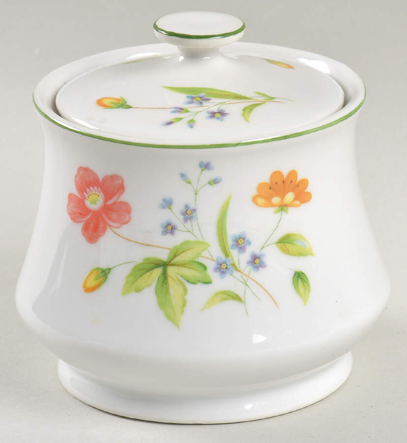 April Flowers Sugar Bowl & Lid by Castle Court-1